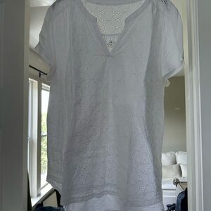 St John’s Bay White Eyelet Women Top- XL